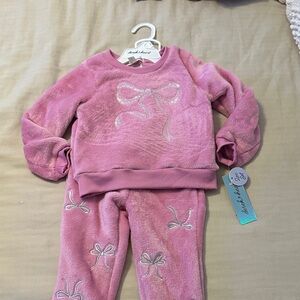 Derek Heart Pink Pajama Set with Bow Details
